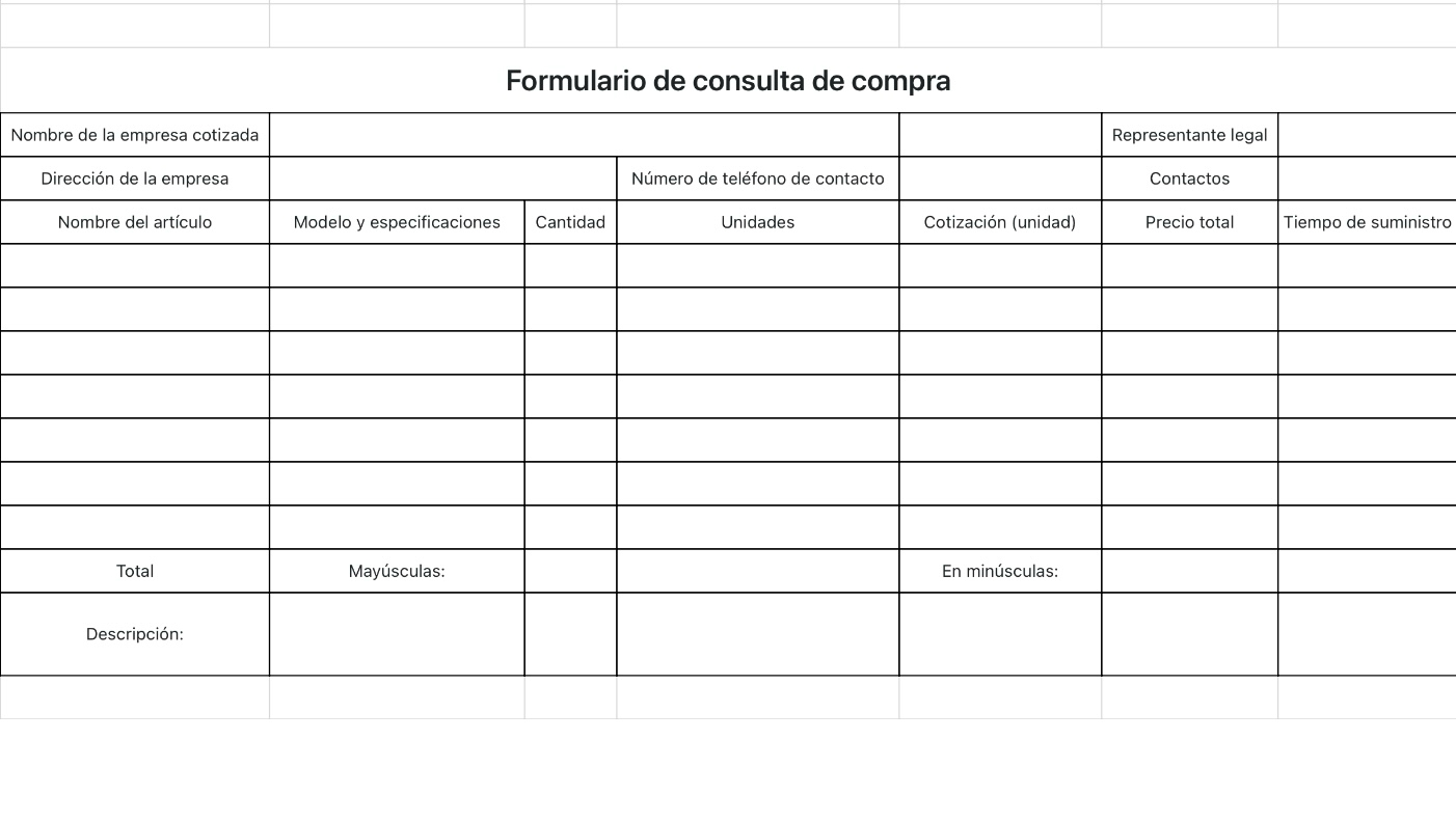 Formulario de consulta de compra